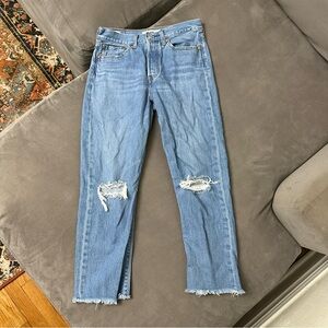 Levi’s Premium Denim Women’s Premium Wedgie Crop 27 (28x25) High Rise Button Fly